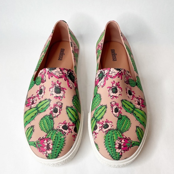 Melissa Ground Lil Cactus Printed Slip-On Sneaker Size 8 - Picture 10 of 10